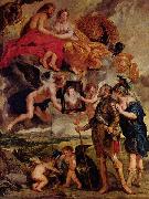 Peter Paul Rubens Heinrich empfangt das Portrat Maria de Medicis oil painting on canvas